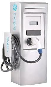 This is a photo of a 30 amp GE EVWN3 Durastation Car Charging Station