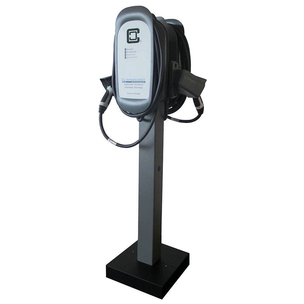ClipperCreek HCS 50 40 AMP 25 With HCS Pedestal EV Charging