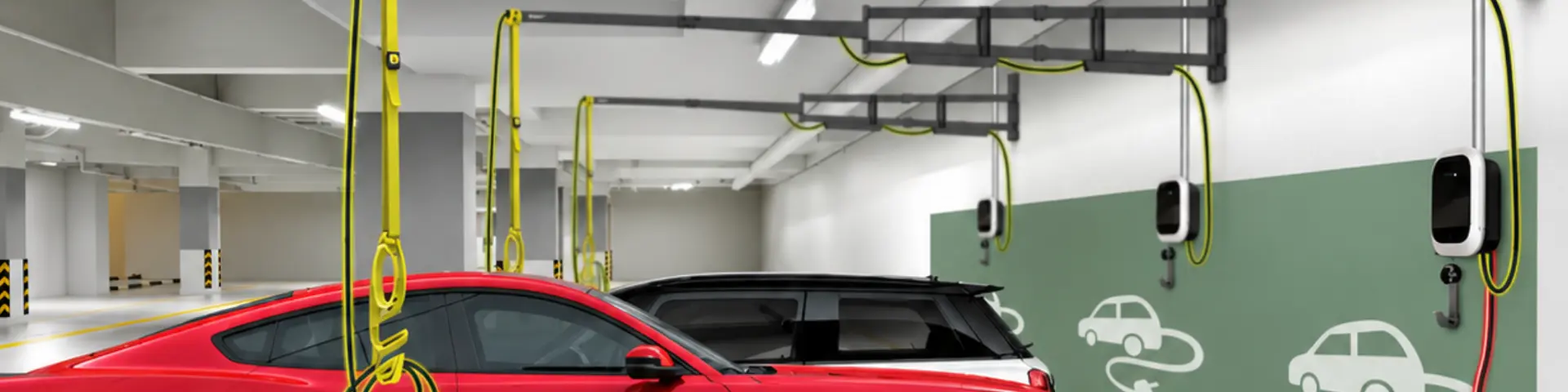 Protective EV Charging Cable Wall Arms: