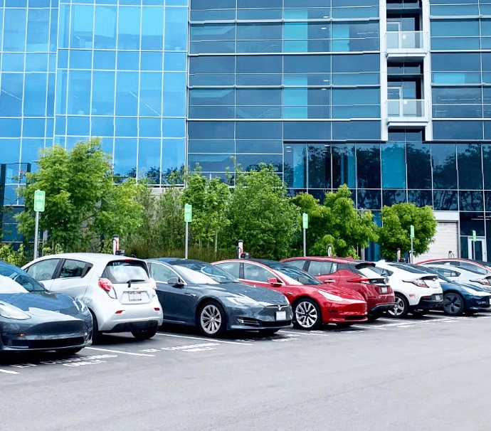 Parking lot EV charging