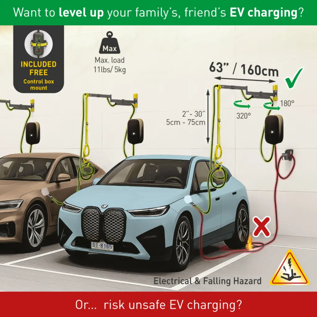 63- inch Protective EV Charging Cable Wall Arm C.webp