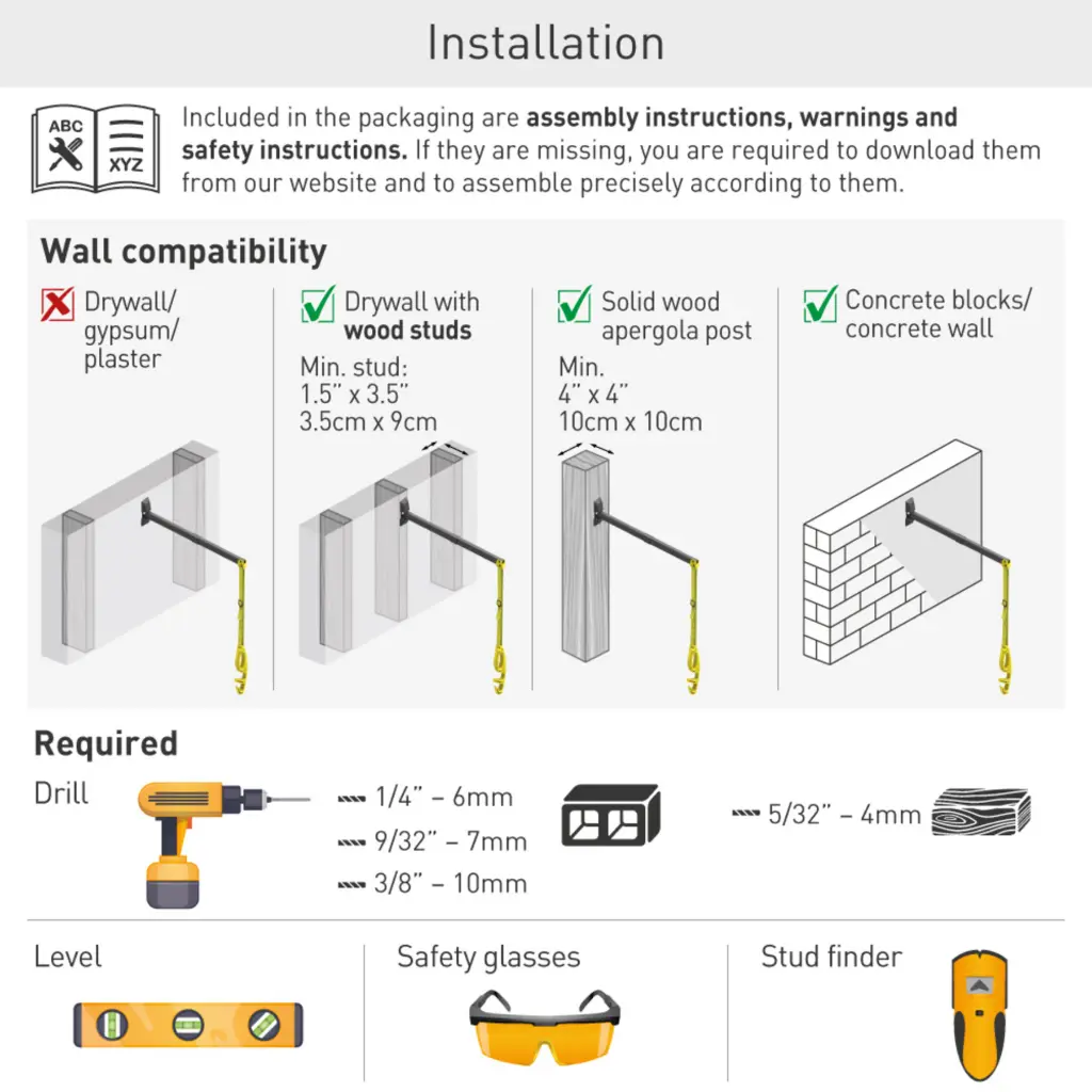 63- inch Protective EV Charging Cable Wall Arm A.webp