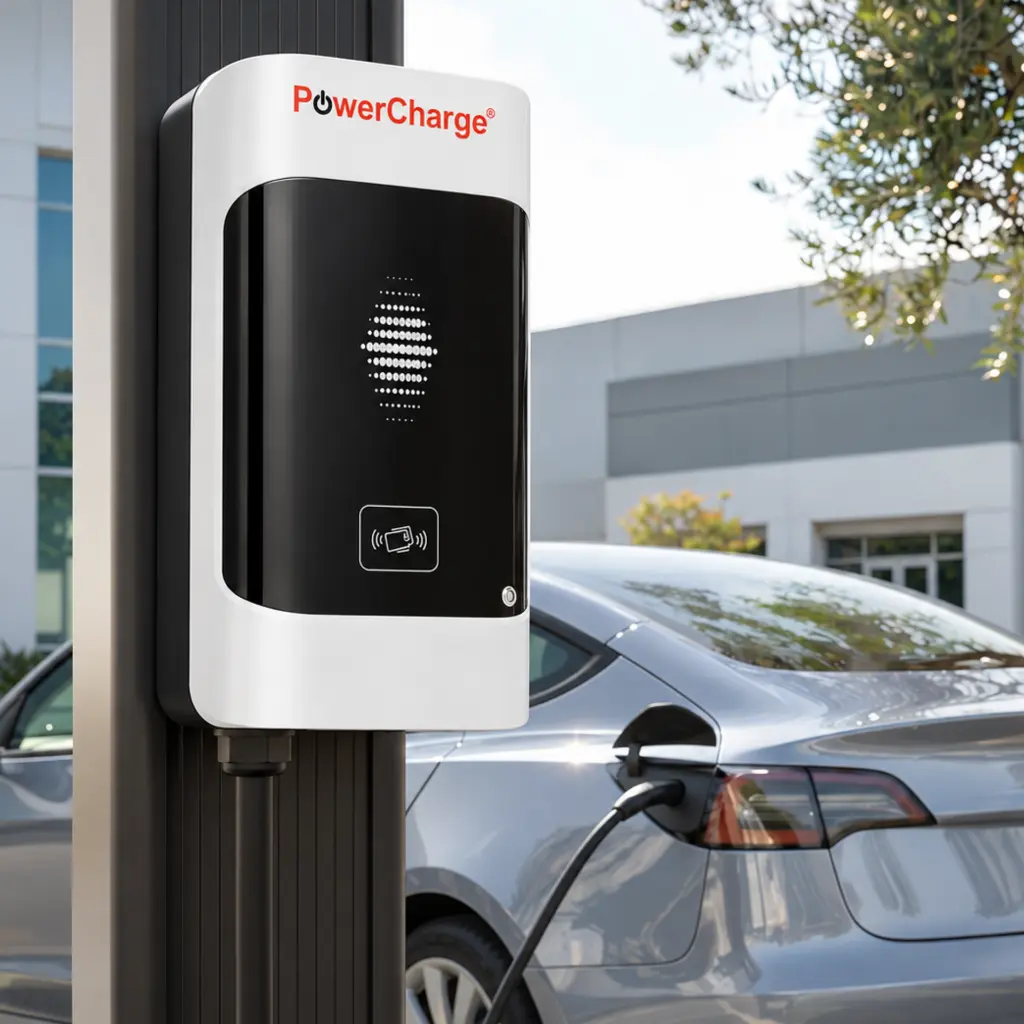 EVCS Slim Pedestal Powercharge charger.webp