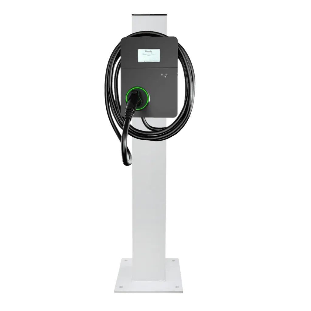 Fractal Charger on EVCS EV Pedestal.webp
