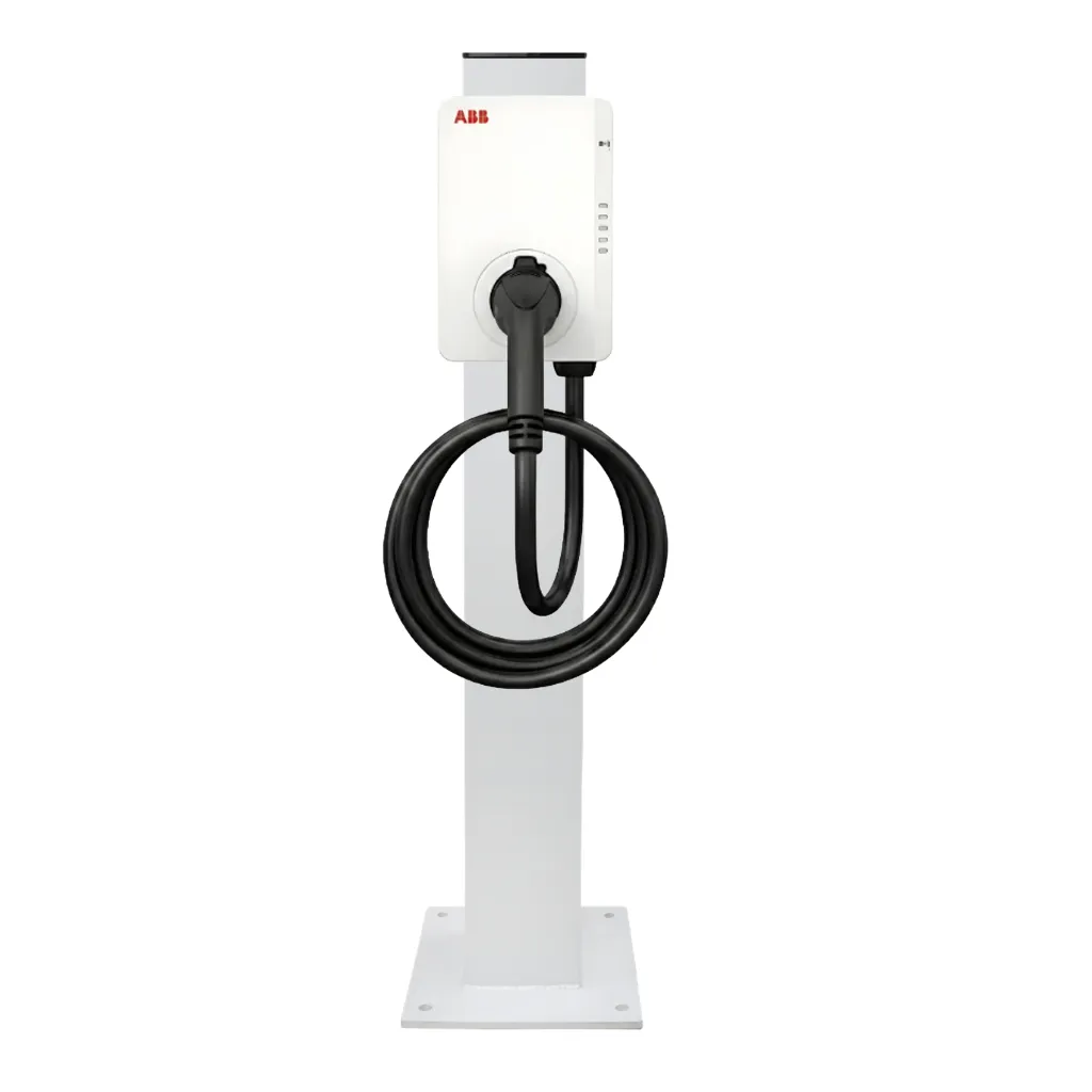 ABB Charger on EVCS EV Pedestal.webp