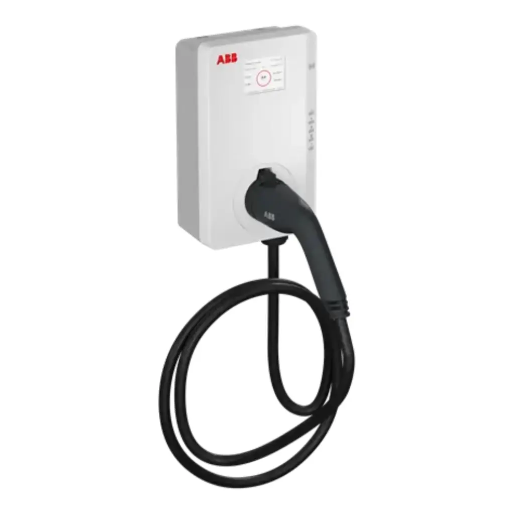 ABB Terra AC Wallbox Level 2 EV Charger 240V 80A 25ft Cable (RFID, Ethernet, 4G)