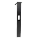 EV Charge Solutions 5"x8"x95" Single SLIM Pedestal with Ratcheting Cable Retrator, Black (PROAC002)