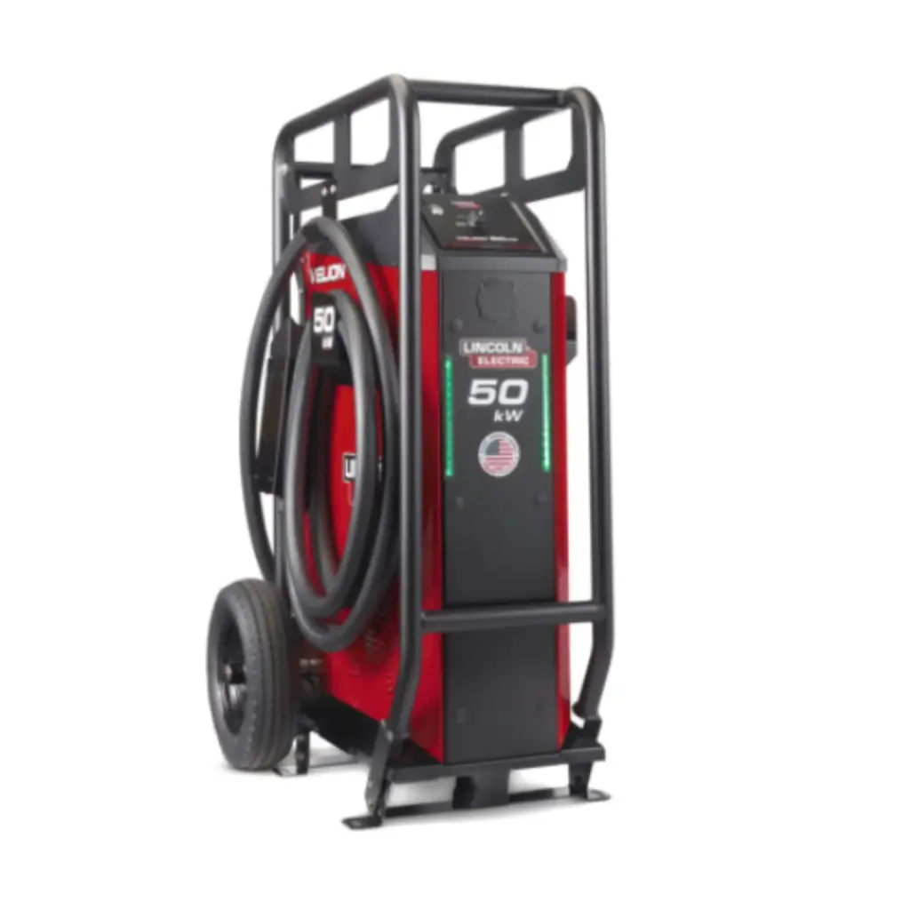 Lincoln Electric Velion 50kW Mobile DC EV Charger - Single Charge, 103A Rating, 25' Input, 15' CCS Cable, RED