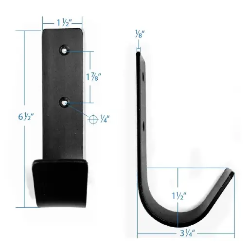 [EVCS-6HK-A-01] EVCS 6" Hook, Black