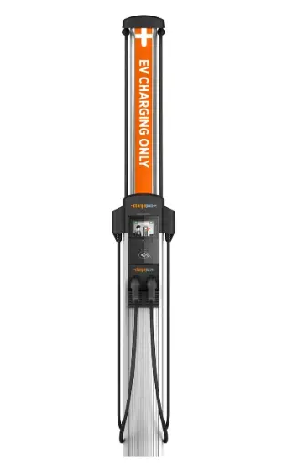 [CT4025-GW1] ChargePoint CT4025 Level 2 EV Charger Dual Port 208–240V 30A 23ft Cable – Bollard Mount (Gateway, Cord Management)
