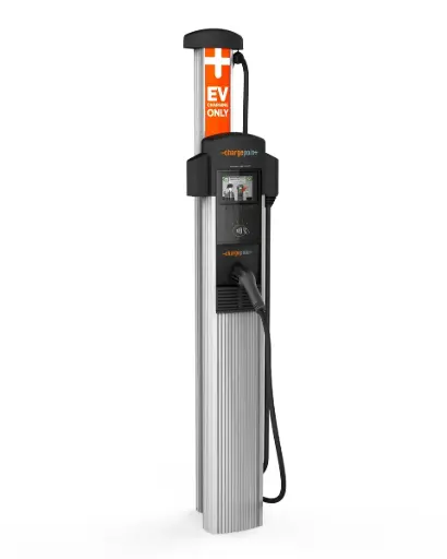 [CT4011-GW1] ChargePoint CT4011 Level 2 EV Charger Single Port 208–240V 30A 18ft Cable – Bollard Mount (Gateway, Cord Management)
